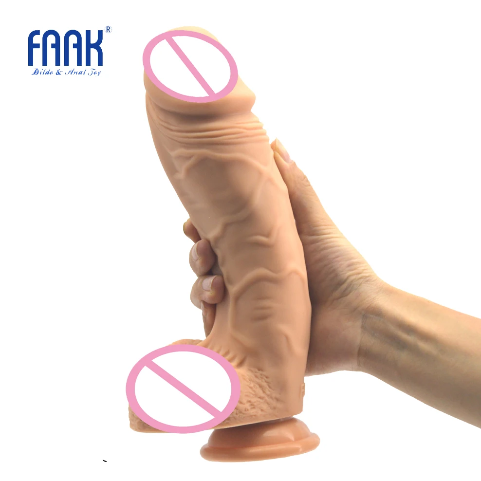 FAAK силиконовый огромный пенис реалистичный фаллоимитатор с присоской большой