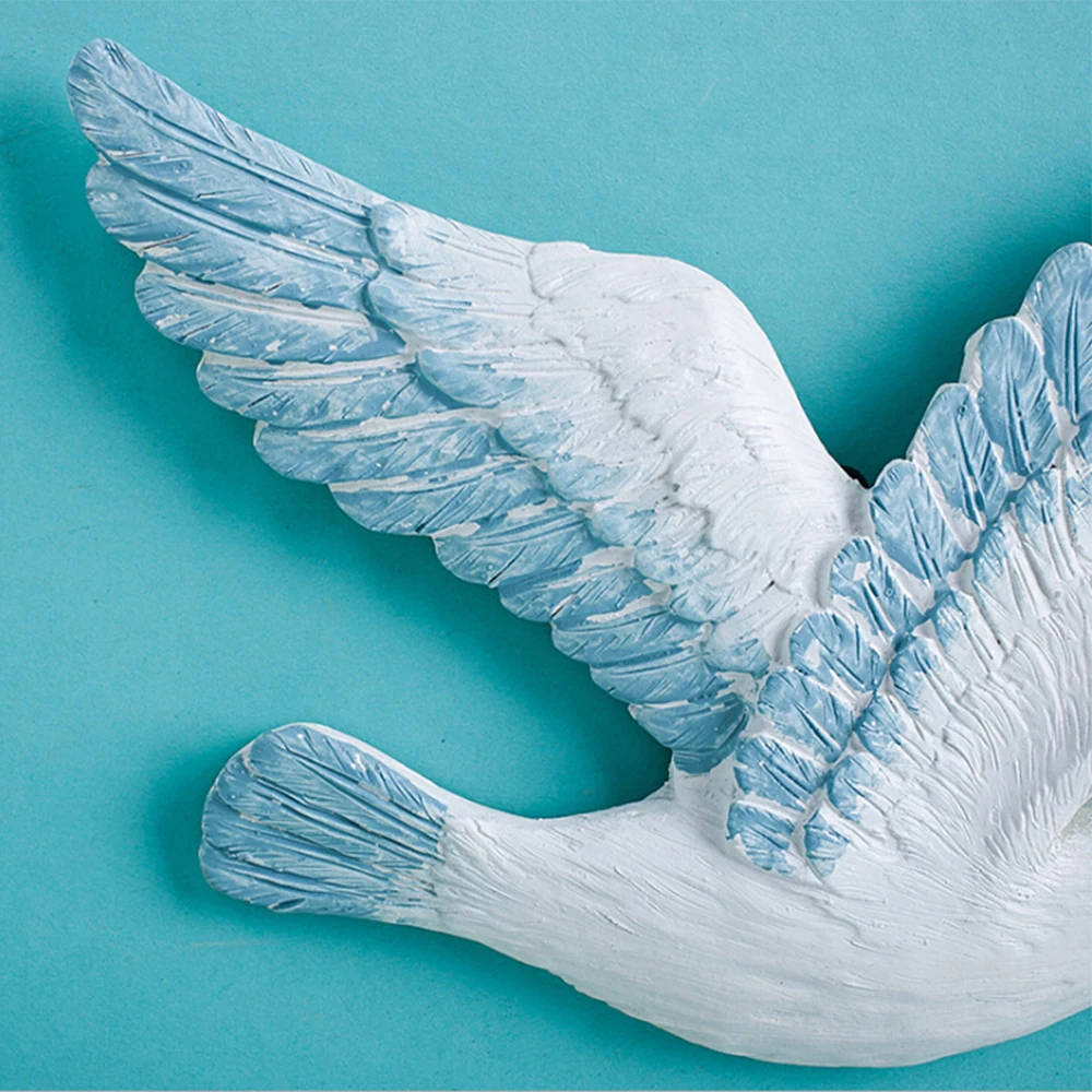 3 шт./компл. смолы моделирование Средиземноморский Чайка птица морской Peace Dove настенные фрески украшения 3D фон стены кулон Стикеры