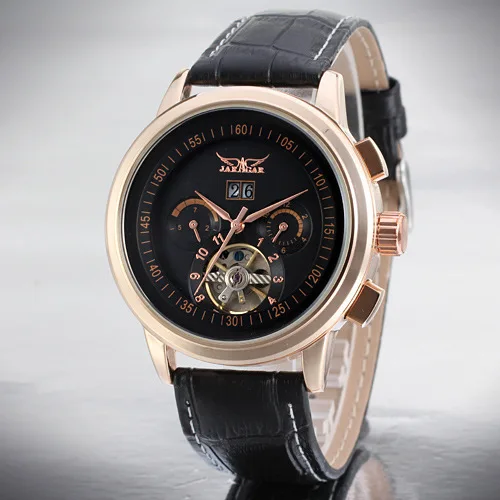 

Jaragar Fashion Casual MEN'S Watch Hollow out Watch Fully Automatic Mechanical Wrist Watch