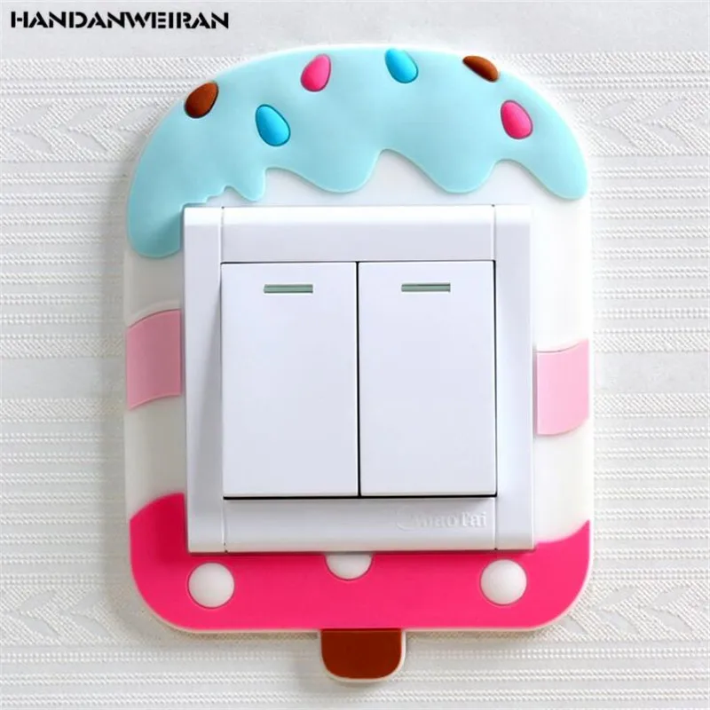 

1pcs Cartoon Animal Elephant Dinosaur Switch Sticker 3D Silicone Switch Sleeve Luminous Switch Socket Wall Sticker For 85 * 85CM
