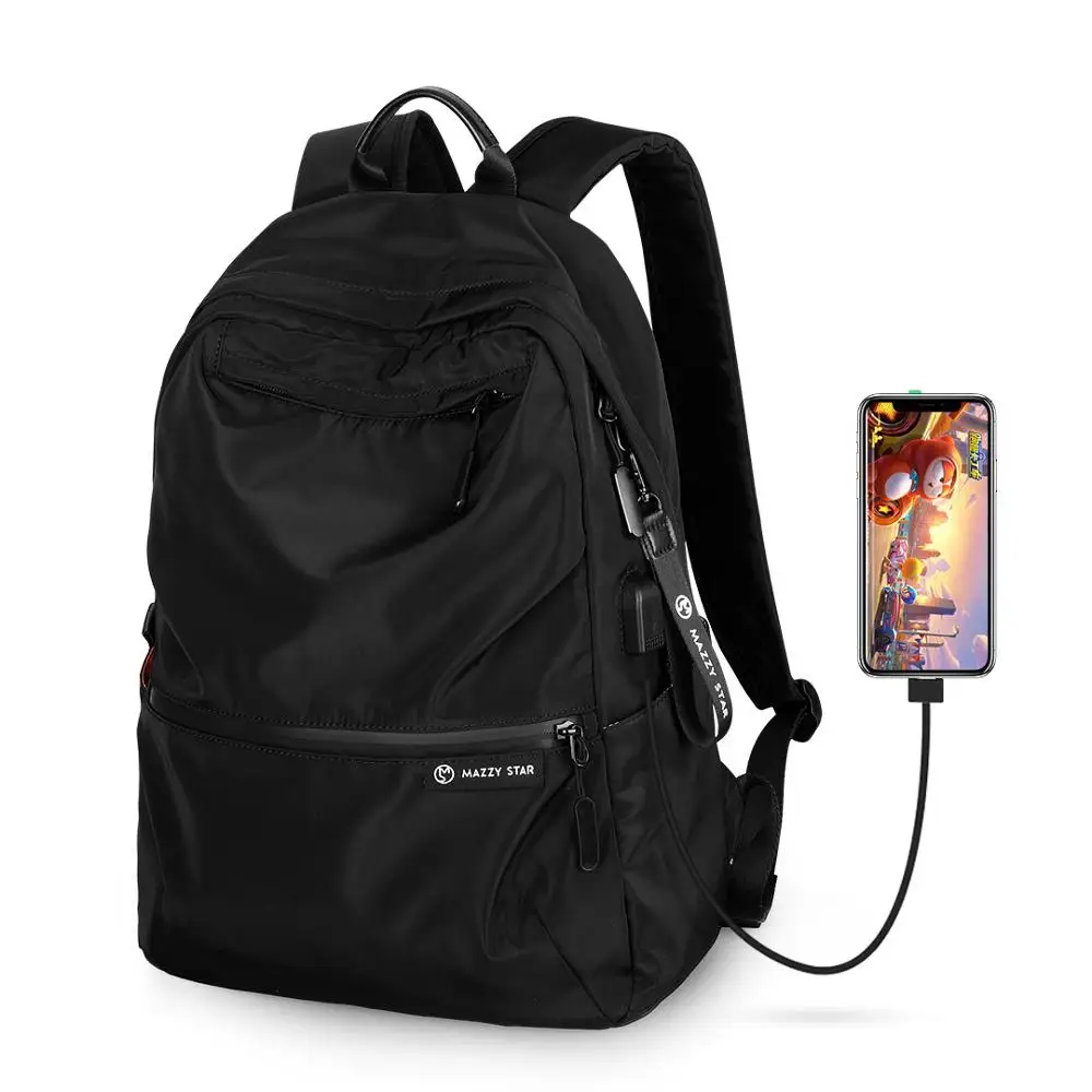 New School Fashion Men Backpack Bag Water Proof Backpack men External USB Charge Bag