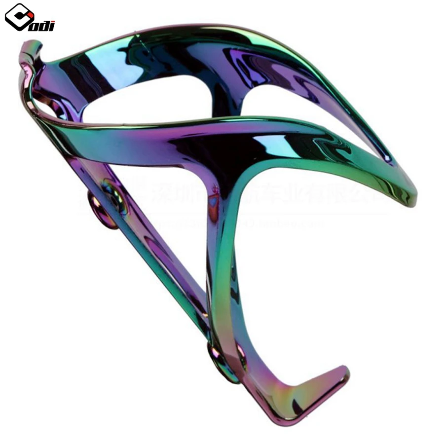 Bicycle Water Bottle Cage Bicycle Bottle Holder Water Bottle Holder ODI Bicycle Bottle Cage Electroplating Rainbow Fiberglass Nylon MTB Bike Water Cup Holder Drink Bottle Bracket Riding Equipment