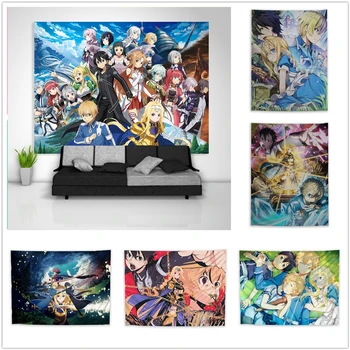 

Sword Art Online Alicization Tapestry Art Wall Hanging Sofa Table Bed Cover Home Decor Dorm Gift
