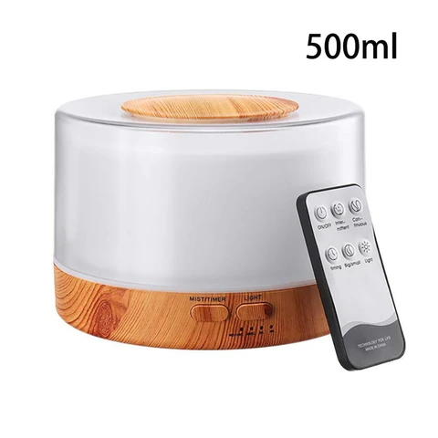 Air Humidifier Air Diffuser Aroma Humidifier Oil Diffuser Ultrasonic Wood Grain USB Mini Mist Maker LED Light