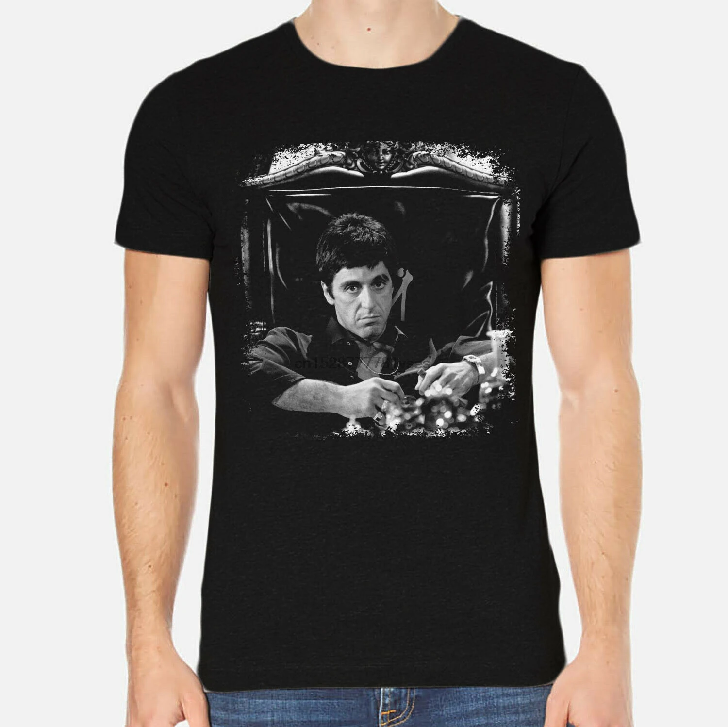 

Al Pacino Tony Montana Scarface Celebrities Men T-Shirt Tee Clothing Men Brand Printed 100% Cotton T shirt