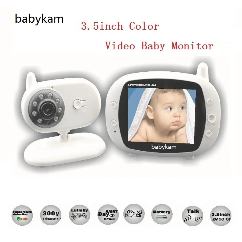 

3.5 inch baba eletronica video baby monitor Temperature monitor Lullabies IR Night vision Intercom Baby Alarm