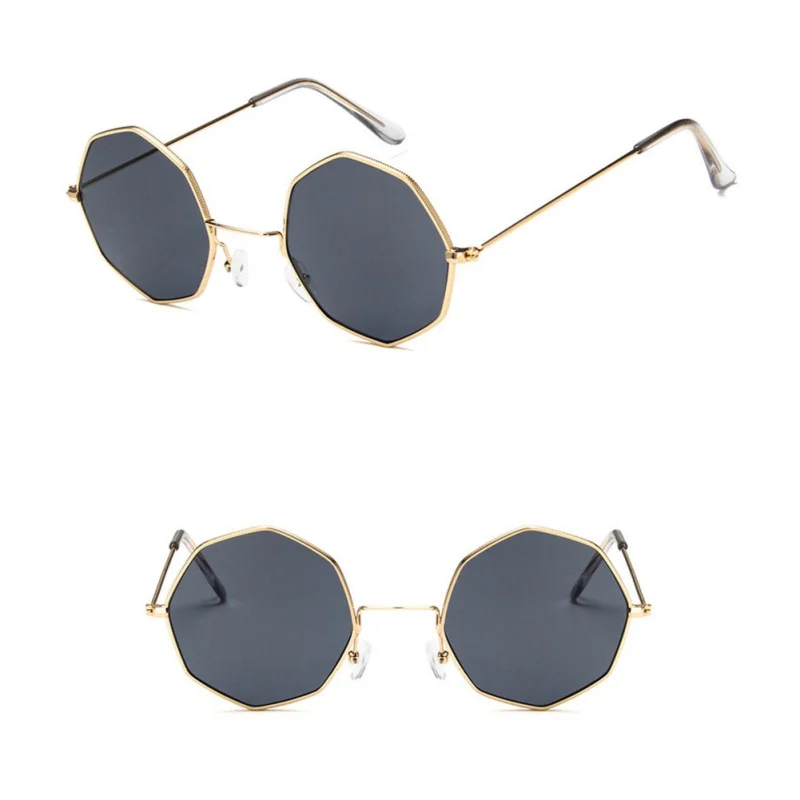 Lovely Round Sunglasses Fashion Retro Sunglasses Glamorous Transparent Lady Sunglasses - Color Name: Gray