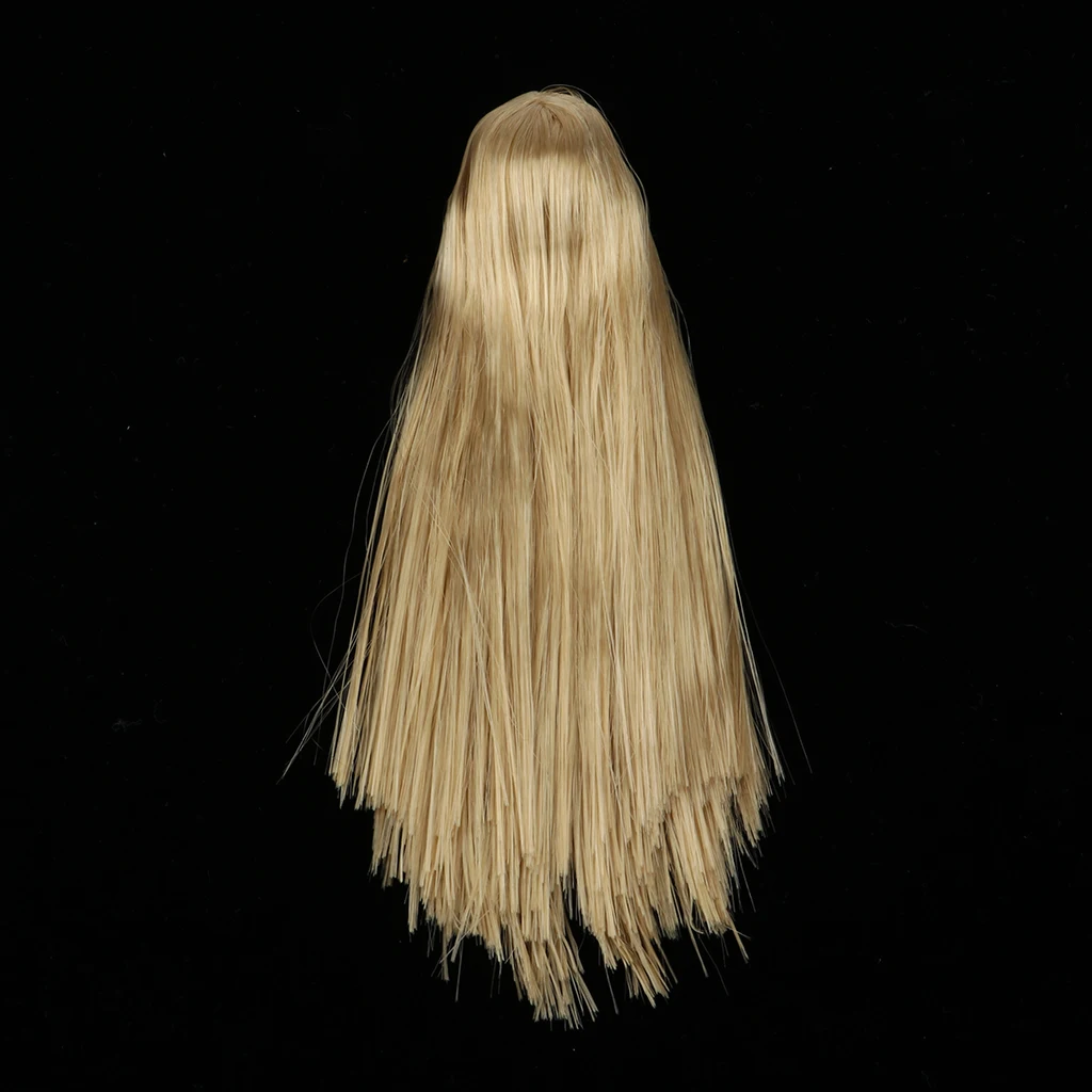 1/6 Scale Action Figure Doll Accessories, Long Straight Hair Wig for ,  12 inch Female Seamless Body