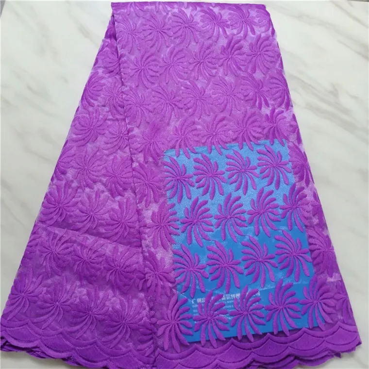 Hot selling! African lace fabric purple color High Quality Tulle Lace Fabric French Voile Guipure For wedding dress F16726 | Дом и сад