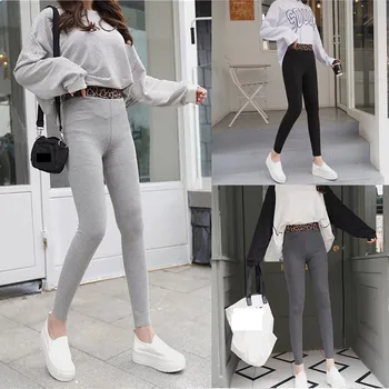 

Plus Size 5xl Leggings Leopard-print Cotton-threaded Push Up High Waisted Leggins Full Ankle Length Sports Legging #YL5