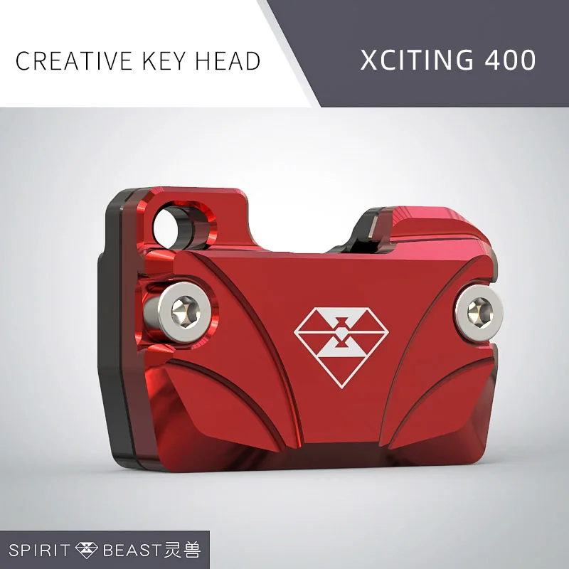 red Аксессуары для ключей мотоцикла металлический брелок крышка Xciting 400 креативные продукты, выделенные Сделай Сам автостайлинг мотор - Цвет: red