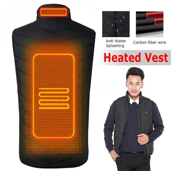 

Controllable USB Charging Intelligent Heating Cold Warm Body Electric Battery Powered Heated Vest Insulate Waistcoat