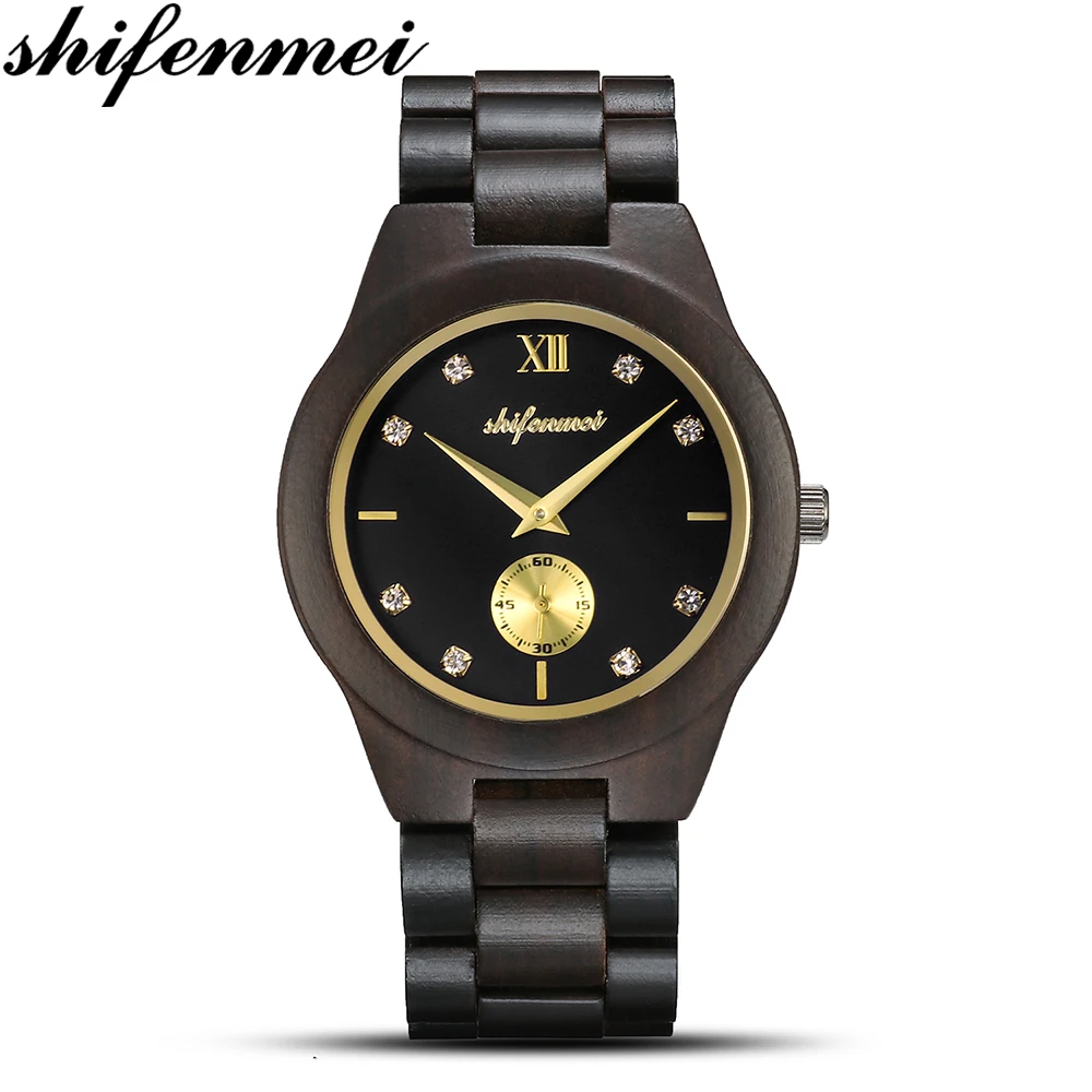 

shifenmei S5518 wooden quartz watch Fashion Men's Women's Watch Neutral Quartz Wrist watch reloj hombre elojes hombre