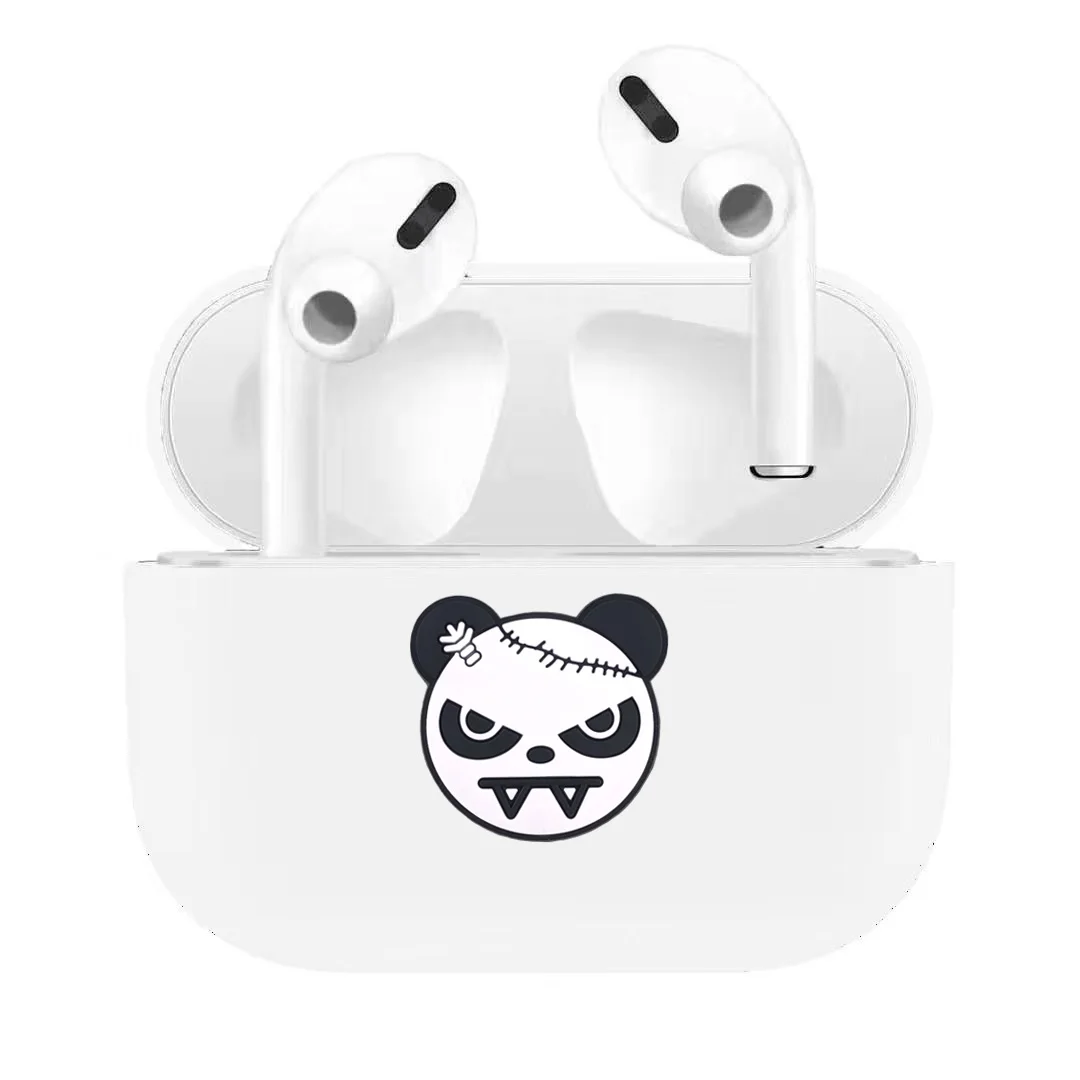 Чехол для AirPods Pro Чехол Мягкий Silixone беспроводной Bluetooth чехол для наушников для Apple Airpods 3 pro Чехол Для Air pods pro 3 - Цвет: White angry bear