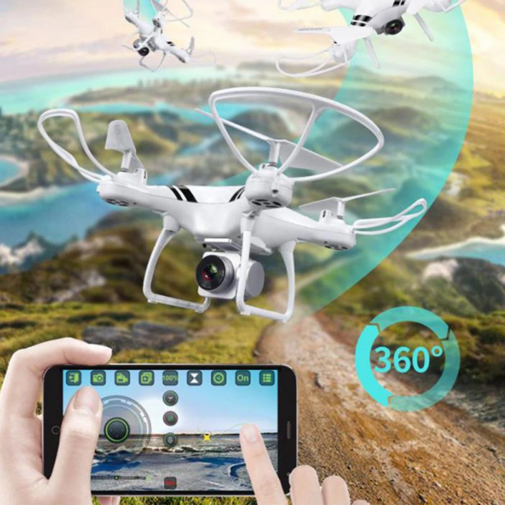 Квадрокоптер KY101S Радиоуправляемый с широкоугольной HD камерой 720P Wi Fi FPV 2020|Дроны