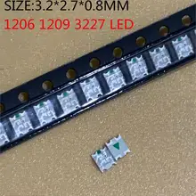 1000 шт. SMD 1206(3227) светодиодный бисер зеленый и красные, синие RGB двухцветная Кольцевая вспышка светодиодный чип 2V лампы SMT поверхностного монтажа устройства для печатных плат