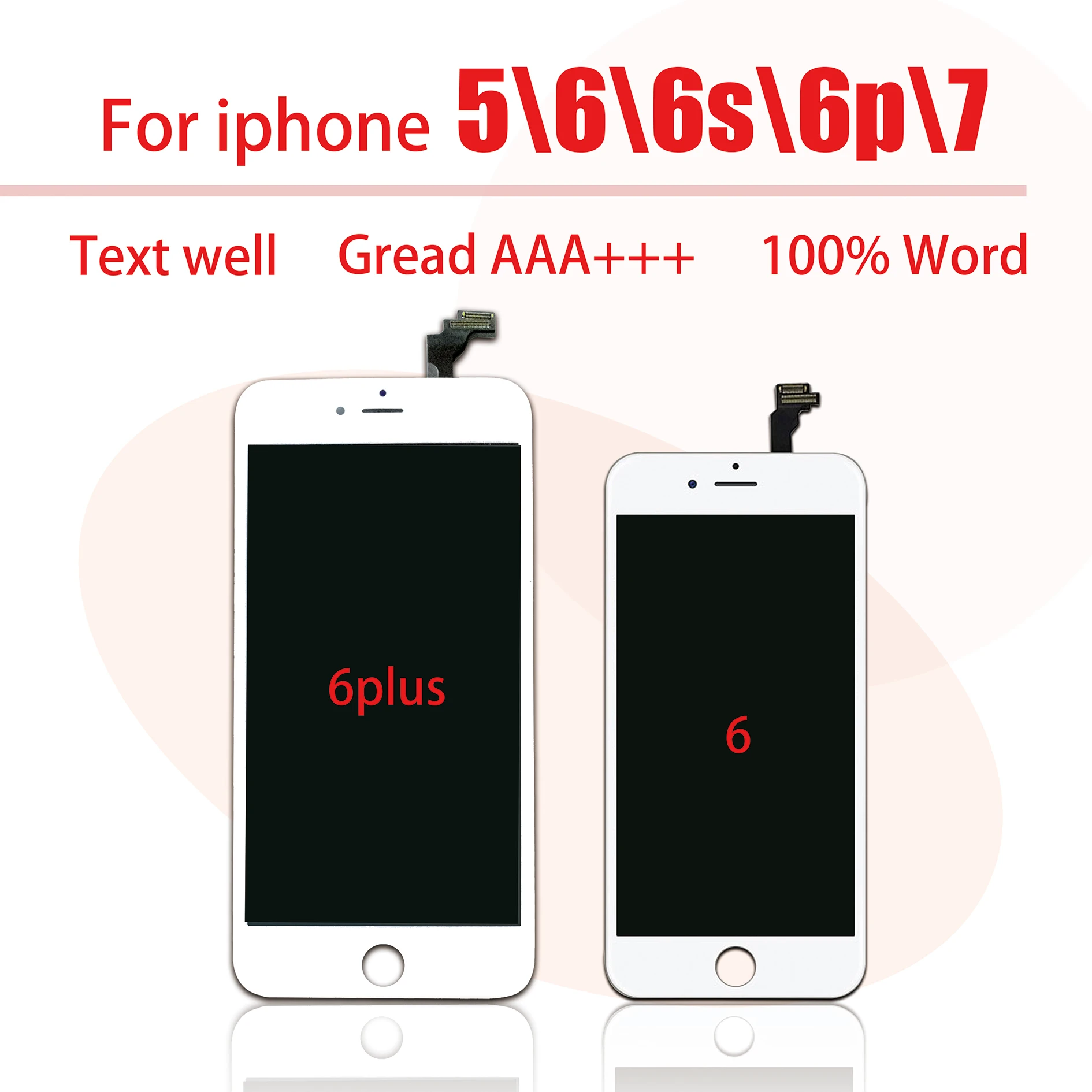

Black/White Assembly LCD Display Digitizer for iPhone 6 AAA Quality LCD Touch Screen for iPhone 6S 7 5 6 Plus No Dead Pixel