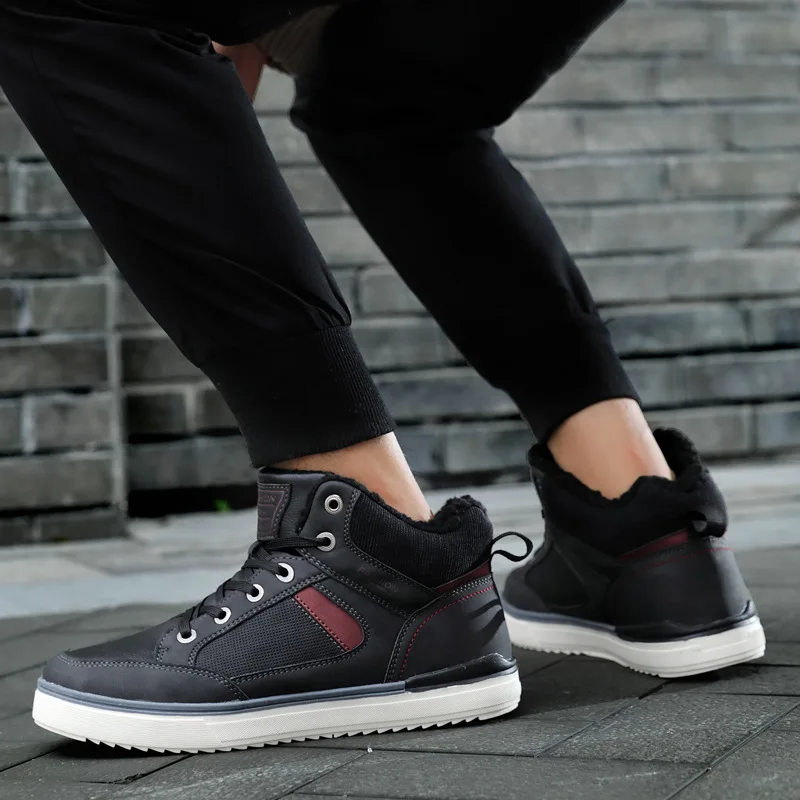 

2019 Winter New Arrival Men Hight-top Snow Boots Korean-style Martin Boots plus Cotton Short Boots Men Cotton-padded Shoes Large