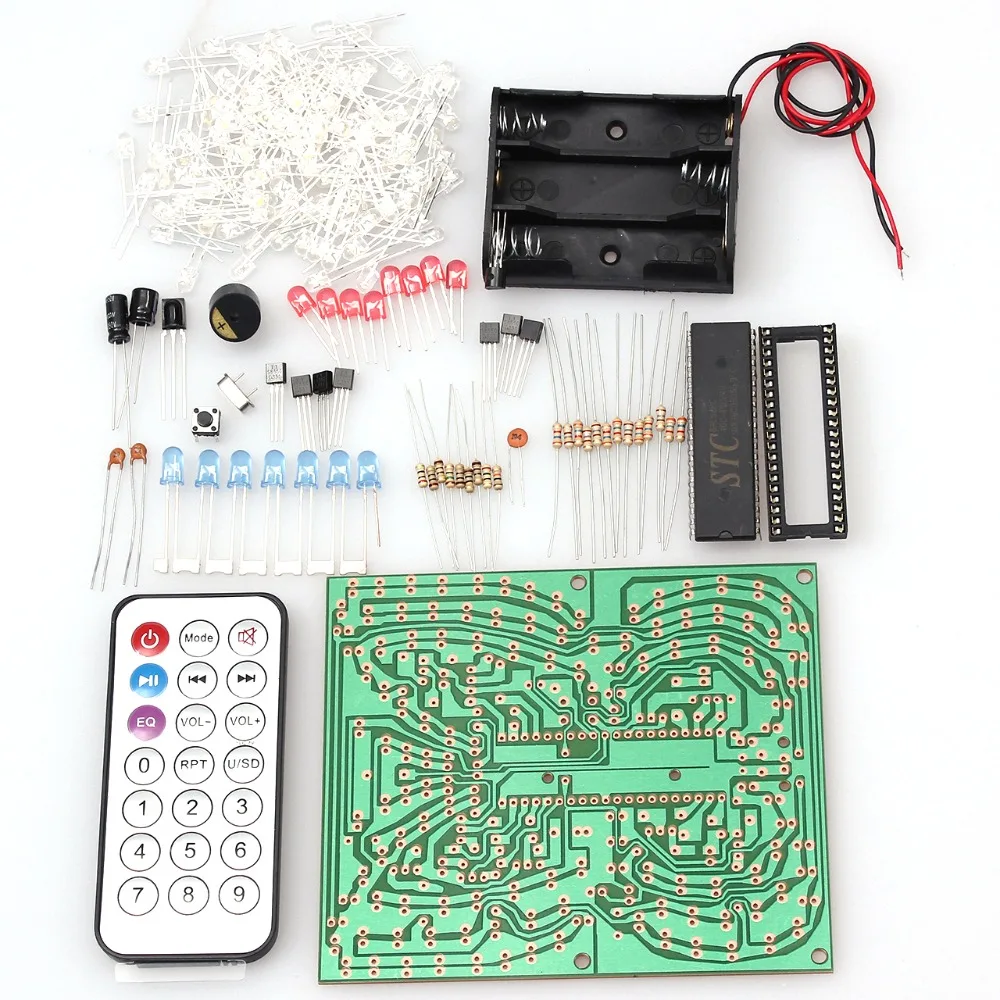 Музыкальный светодиодный светильник в форме бабочки DIY Kit, светильник с дистанционным управлением, наборы, электронный светодиодный светильник DIY