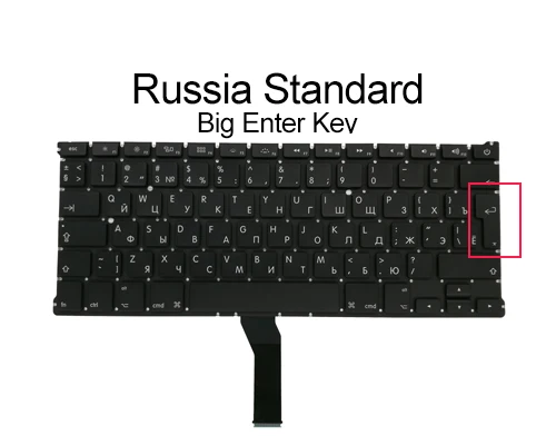 Британский Европейский верхний чехол с подставкой+ клавиатура+ Подсветка для MacBook Air 1" A1466 2013 лет - Цвет: Russia Russian Stand