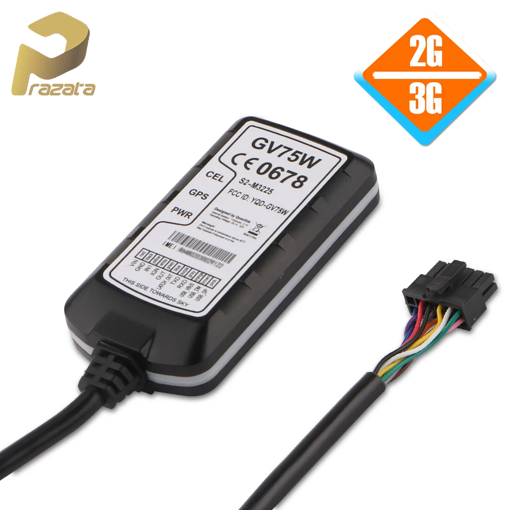 Prazata 3G GPS Tracker Car GPS Viechle Tracker Realtime Track GSM Long Standby ACC Low Power Geo-fence Alarm GV75W Lifetime Free