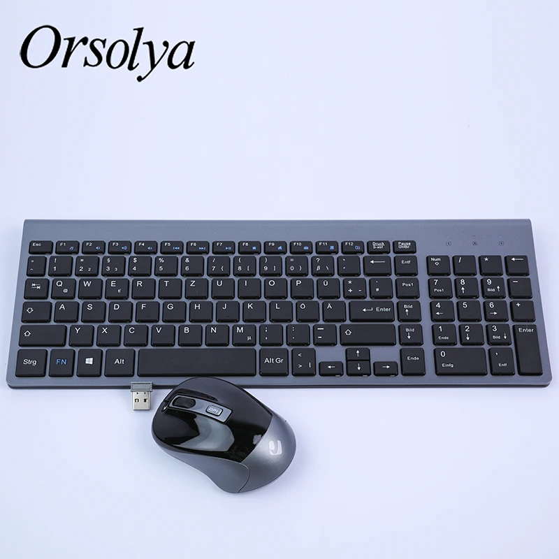 2 4G Беспроводная клавиатура и мышь комбо Orsolya компактная полноразмерная менее