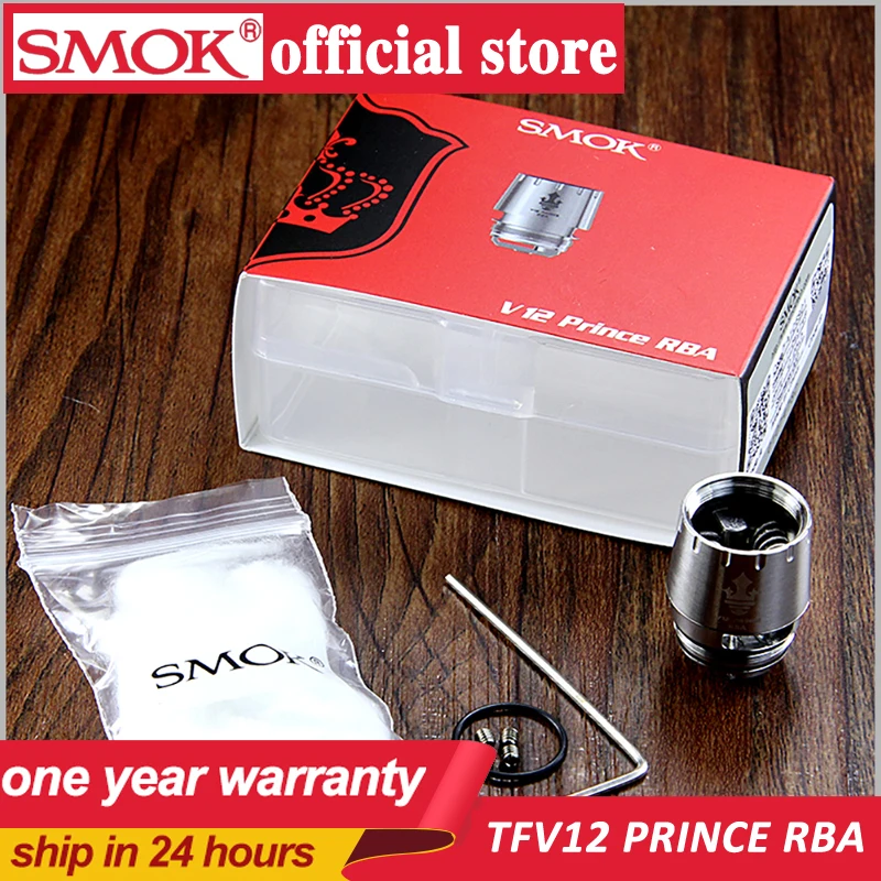 В наличии! 100% Оригинальный SMOK TFV12 Prince RBA с сопротивлением Ом для бака испаритель