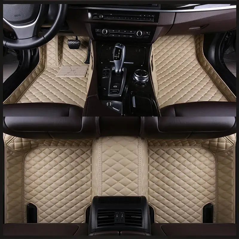 Автомобильные коврики для 7 серии F01 F02 730i 740i 750i 760i 730d 740d 750d 730Li 740Li 750Li 760Li 5D линованные коврики" - Название цвета: beige