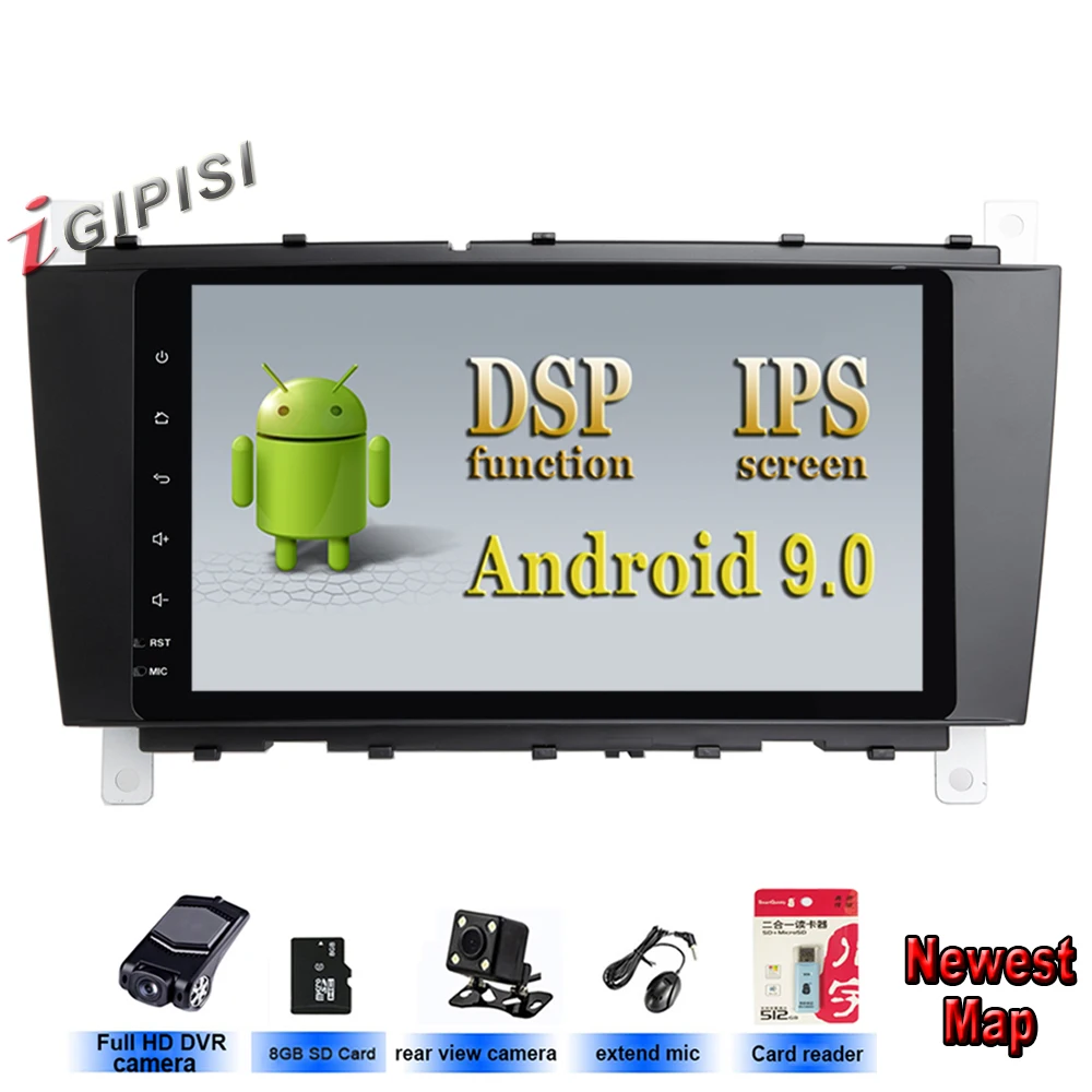 

Android 9.0 DSP IPS 2 DIN Car DVD GPS For Mercedes/Benz W203 W209 W219 W169 A160 C180 C200 C230 C240 CLK200 CLK22 radio stereo