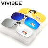 VIVIBEE-gafas de sol con Clip abatible hacia arriba para hombre y mujer, lentes polarizadas con Clips de Metal, visión nocturna, conducción segura, UV400 ► Foto 1/6