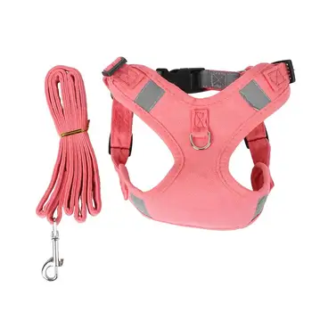 

1 Set Of Pet Safety Belt Pet Reflective Vest Dog Training Traction Rope Reflective Vest