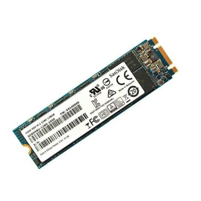 Sandisk M2 2280 Ssd Read Write Speed 6.0gps Sd8sn8u-128g-1002 Hard Drive Disk For Laptops Desktop Used - Solid State Drives