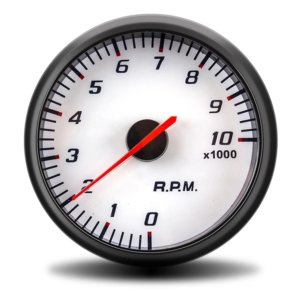 Car Tachometer Gauge Meter 60MM 10000RPM Gasoline Engine 4/6/8 Cylinder Dragon
