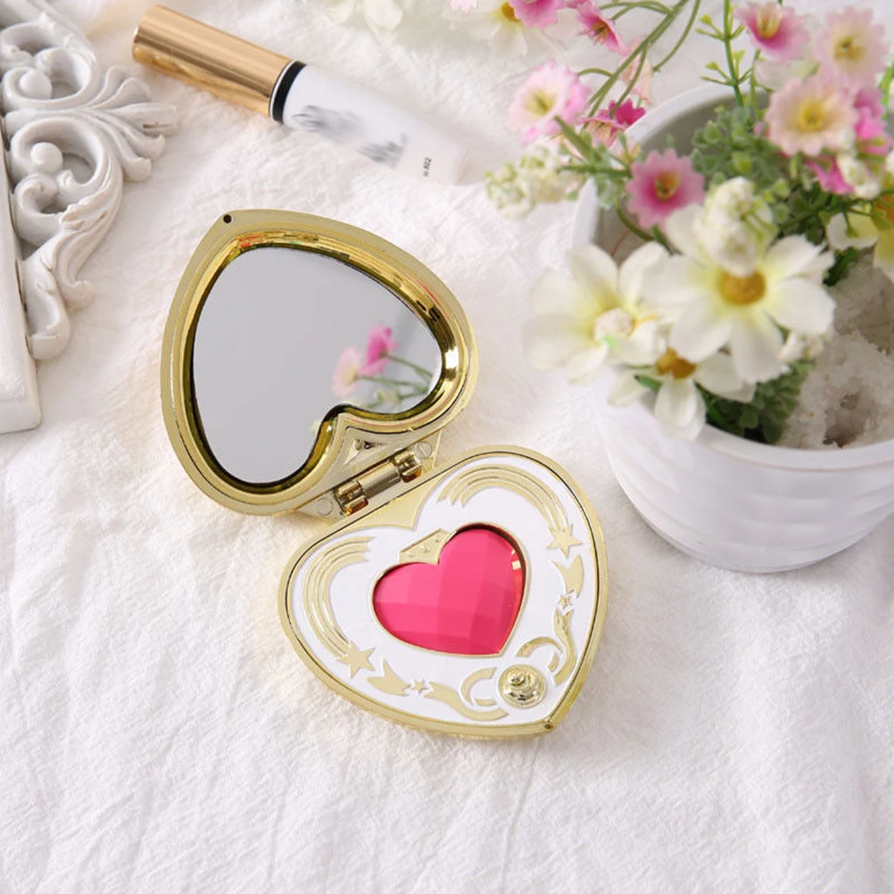 Аниме Сейлор Мун макияж зеркало в форме сердца мультфильм карманное зеркало складное зеркало для макияжа