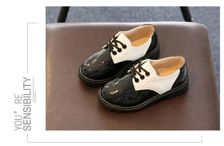 Classic Soft Girls Shoes Soft PU Leather Casual Flats For Toddlers Big Kids Lace-up Children Sneakers All-match