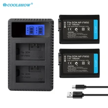 NP-FW50 NP FW50 For Sony Alpha a3000 a5000 a6000 a6300 a6500 a7 a7rii Alpha 7R a7R Alpha 7S a7S 1080mAh Camera Battery Charger
