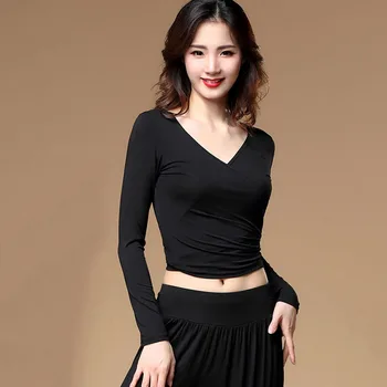 

Belly Dance Top Women Long Sleeve Bollywood Bellydance Practice Wear Gypsy Indian Rave Outfit Ladies Performance Clothing DC3531