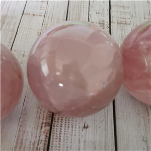 DHX SW high quality natural dark pink quartz crystal sphere with star healing chakra spirit gemstone rose quartz ball