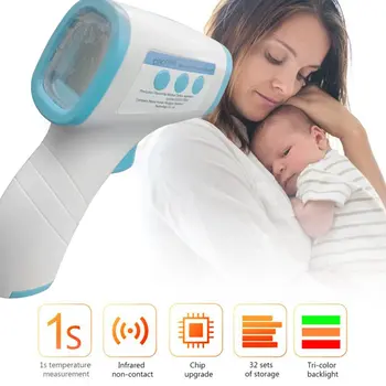 

Non-Contact Infrared Thermometer Handheld Infrared Thermometer High Precision Measures Body Temperature