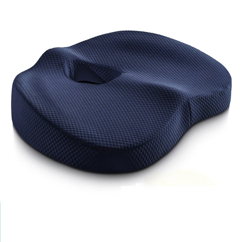 navy blue Подушка для копчика, магнитная тканевая подкладка, бамбуковый уголь, подушка с эффектом памяти, антипролежневая подушка для автомобиля, дома, офиса, кресла, офисная подушка - Цвет: navy blue
