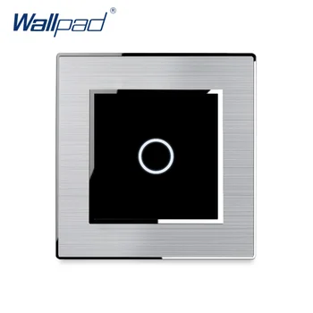 

1 Gang 2 Way Touch Light Switch Stainless Steel Panel With Silver Border Wallpad Wall Switch 1000W AC110-230V
