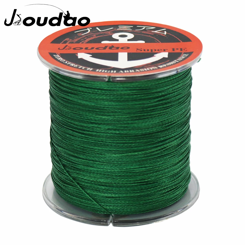 Jioudao Braided Fishing Line 500M 4 Strands Multifilament PE Braid Fishing Wire 10-100lb Carp Fishing Line for Fresh/Saltwater
