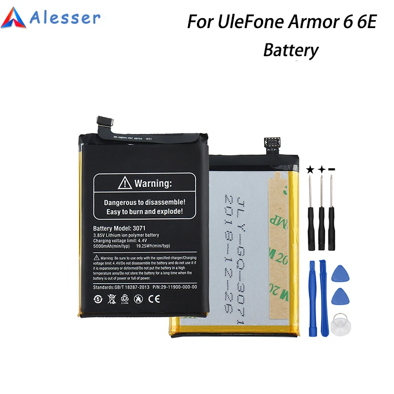 Алессер для Ulefone Armor 6 аккумулятор 5000 мАч Сменный аксессуар Аккумуляторы для Ulefone Armor 6E аккумулятор для телефона+ Инструменты