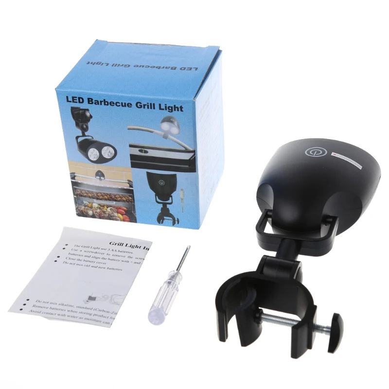 Adjustable 10 LED BBQ Grill Light Handle Mount Clip Touch Sensor Switch Camp Lights Waterproof