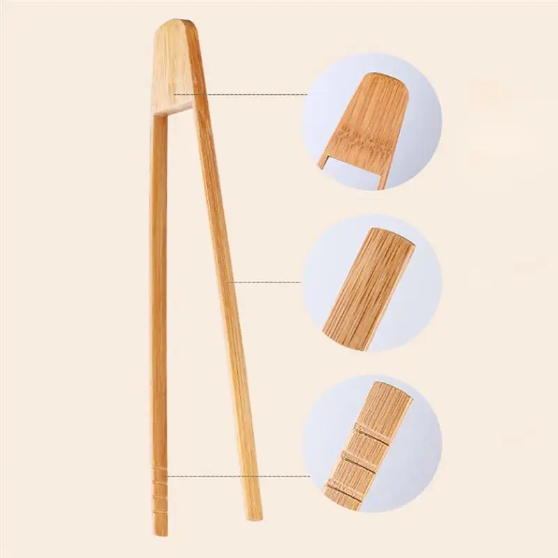 1pc Clip Reusable Creative Durable Multi-Functional Lightweight Bamboo Tongs Clip Food Clip For Bread Fruit