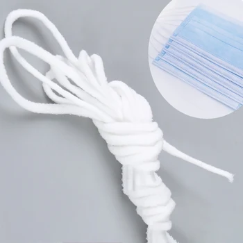 

3mm Mask Round Elastic Band 5M 10M 20M White Elastic Rope Rubber Band Elastic Line DIY Sewing Accessories
