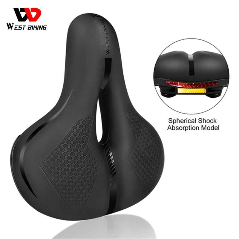 Wide Bike Bicycle Saddle Thicken Bicycle Seat MTB Hollow Cycling Cushion Sillin Selim Bicicleta Sponge Soft Bike Cycling Saddle