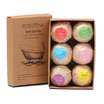 

6 Pieces Lavender Bergamot Jasmine Rose Salt Bomb Ball Nourishing Essential Oil Rainbow Cloud Bubble Bath Shower Home Living