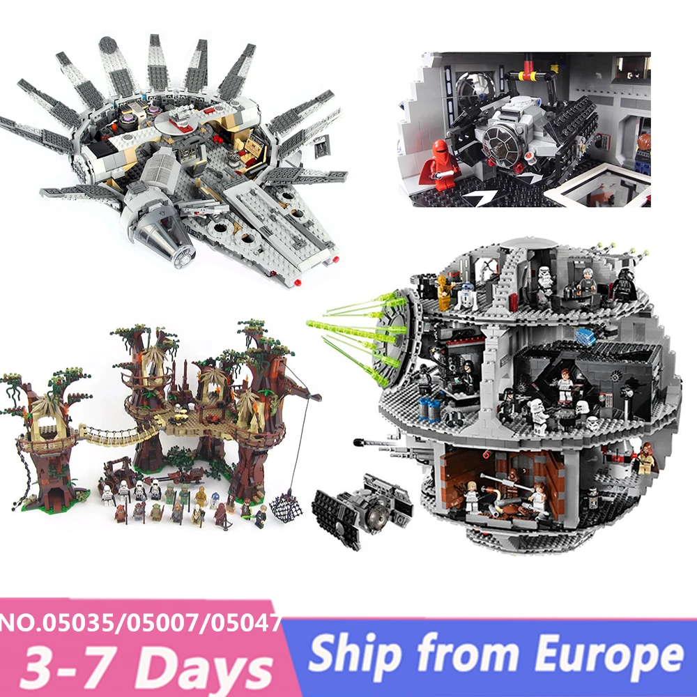

05035 05047 75105 lepinblocks Force Waken UCS Death Star wars Fighter Falcon Building Blocks 10236 10188 75159 Figures bricks
