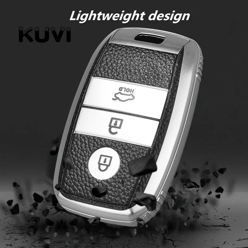 Leather Car Remote Key Case Cover Shell For KIA Rio Rio5 Sportage Ceed Cerato K3 KX3 K4 K5 Cerato Sorento Optima Picanto key case key case cover car key shell remote control case cover